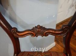 Late Empire Mahogany Chair with Carved splat and turned legs