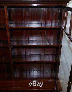 Late Georgian Early Victorian Mahogany Library Bookcase Dresser Cabinet Drawers