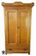 Late Victorian Antique Carved Oak Clothing Armoire Wardrobe Closet 81