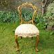Late Victorian Giltwood Balloon Back Upholstered Side Chair C19th (Bedroom Desk)
