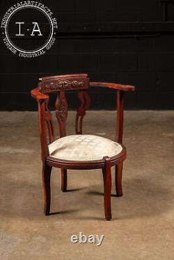 Late Victorian Mahogany Corner Chair