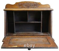 Late Victorian Oak Table or Desktop Secretary Organizer File Cabinet Topper 21