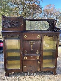 Late Victorian Quartersawn oak secretary (Pending)