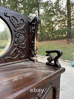 Late Victorian Quartersawn oak secretary (Pending)