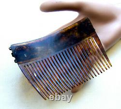 Late Victorian hair comb amethyst glass hair accessory