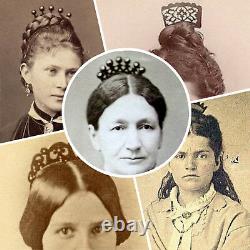Late Victorian hair comb faux tortoiseshell hair accessory