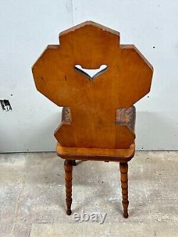 Late victorian antique flemish carved side chair floral leaves wonderful 1890