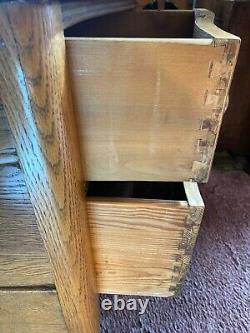 Late1800s Antique Oak Princess Dresser with Beveled Mirror Victorian Art Nouveau