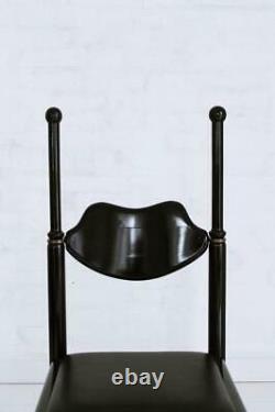 Leather and Brass Studio Chair by Belloni Design, Hungary, 1980s