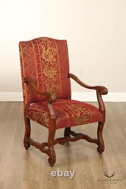 Louis XIV Style Carved Frame Armchair