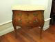 Louis XV Style Antique French Marble Top Marquetry Commode (Late 19th Cent.)