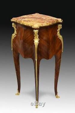Louis XV style side table. Att to Joseph-Emmanuel Zwiener. France, late 19th c