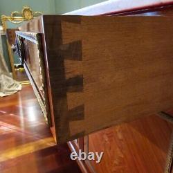 Louis XVI French Provincial Sideboard Ft. Inlaid Rosewood, Bronze Doré, Marble