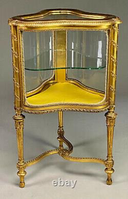 Louis XVI Style Giltwood Vitrine Table