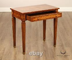 M. Smith Italian Neoclassical Marquetry Inlaid Mahogany Console or Side Table