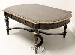 MAITLAND SMITH French Napoleon III Ebonized Reverse Painted Coffee Table