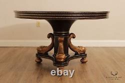 Maitland Smith Rococo Style Leather Wrapped Center Table