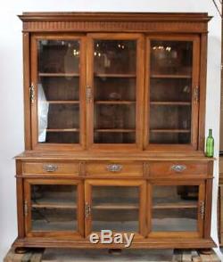 Massive, French Walnut Apothecary Cabinet with Sliding Doors Late 19th century
