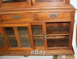 Massive, French Walnut Apothecary Cabinet with Sliding Doors Late 19th century