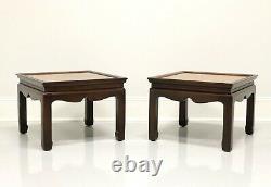Mid 20th Century Vintage Asian Chinoiserie Ming Style Cocktail Tables Pair