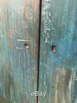 Mid/Late 1800s Original American Green Paint Pie Safe Valley of Va. Mixed woods