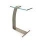 Modernist Glass & Steel Cantilever Drink Table by Marty Smith for DIA