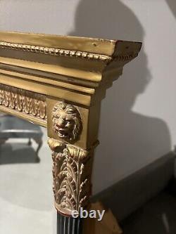 Monumental 19th20th C. American Neoclassical Federal Giltwood Carved Pier Mirror