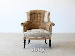 Napoleon III Armchair, French Late 19th Century, for Upholstery