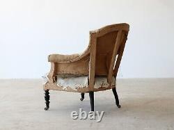 Napoleon III Armchair, French Late 19th Century, for Upholstery
