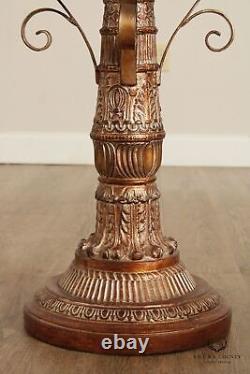 Neoclassical Style Carved Gilt Pedestal Base Chess Game Table