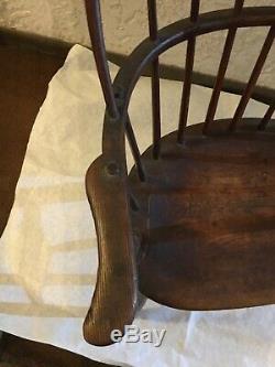 Original Antique Late 1700s/Early 1800s Sack Back Windsor Chair-Impressive