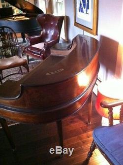 Original Rare SOLID Mahogany English Carlton Desk, 5 legs, Circa late 1700s