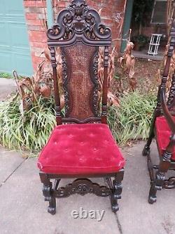 Outstanding Antique Carved Jacobean Chair Possible Late 1800s Early 1900s
