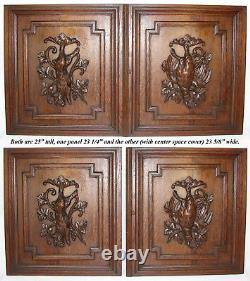 PAIR Antique Victorian 25 Carved Architectural Furniture Doors, Panels Hunt