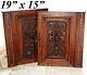 PAIR Antique Victorian Hand Carved Walnut 19 x 15 Cabinet, Furniture Doors