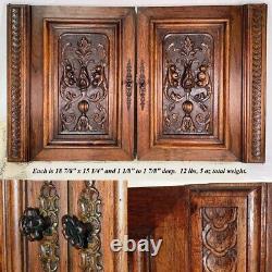 PAIR Antique Victorian Hand Carved Walnut 19 x 15 Cabinet, Furniture Doors