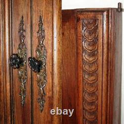 PAIR Antique Victorian Hand Carved Walnut 19 x 15 Cabinet, Furniture Doors