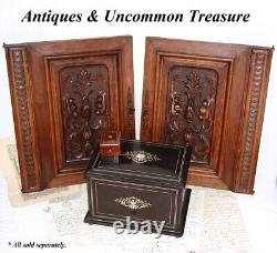 PAIR Antique Victorian Hand Carved Walnut 19 x 15 Cabinet, Furniture Doors