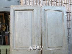 PAIR LATE 19th century antique furniture CABINET DOORS 74.5 x 21 & 18.25