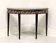 Painted Hepplewhite Style Fruit Motif Demilune Console Table