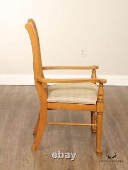 Pair Carved Pineapple Back Armchairs