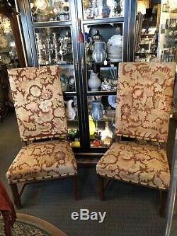 Pair Late 17th Early 18th Century Fireside Chairs Arts & Crafts Upholstery