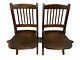 Pair Of Antique Readsboro Wood Childs Folding Chair Primitive Late 1800s