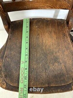 Pair Of Antique Readsboro Wood Childs Folding Chair Primitive Late 1800s