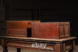 Pair Of Late 19th Century Map Cabinets with Period-Appropriate Maps