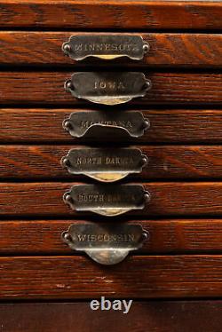 Pair Of Late 19th Century Map Cabinets with Period-Appropriate Maps