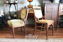 Pair of Antique Eastlake Chairs Late 1890's