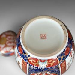 Pair of Imari Ginger Jars, Porcelain Spice Jars, mid-late 20th century