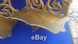 Pair of Late 19th Century Wood/Gilt Gothic Shelves Period Pieces