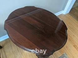 Pair of Vintage Ethan Allen Georgian Court Solid Cherry Oval End Tables #11-8306